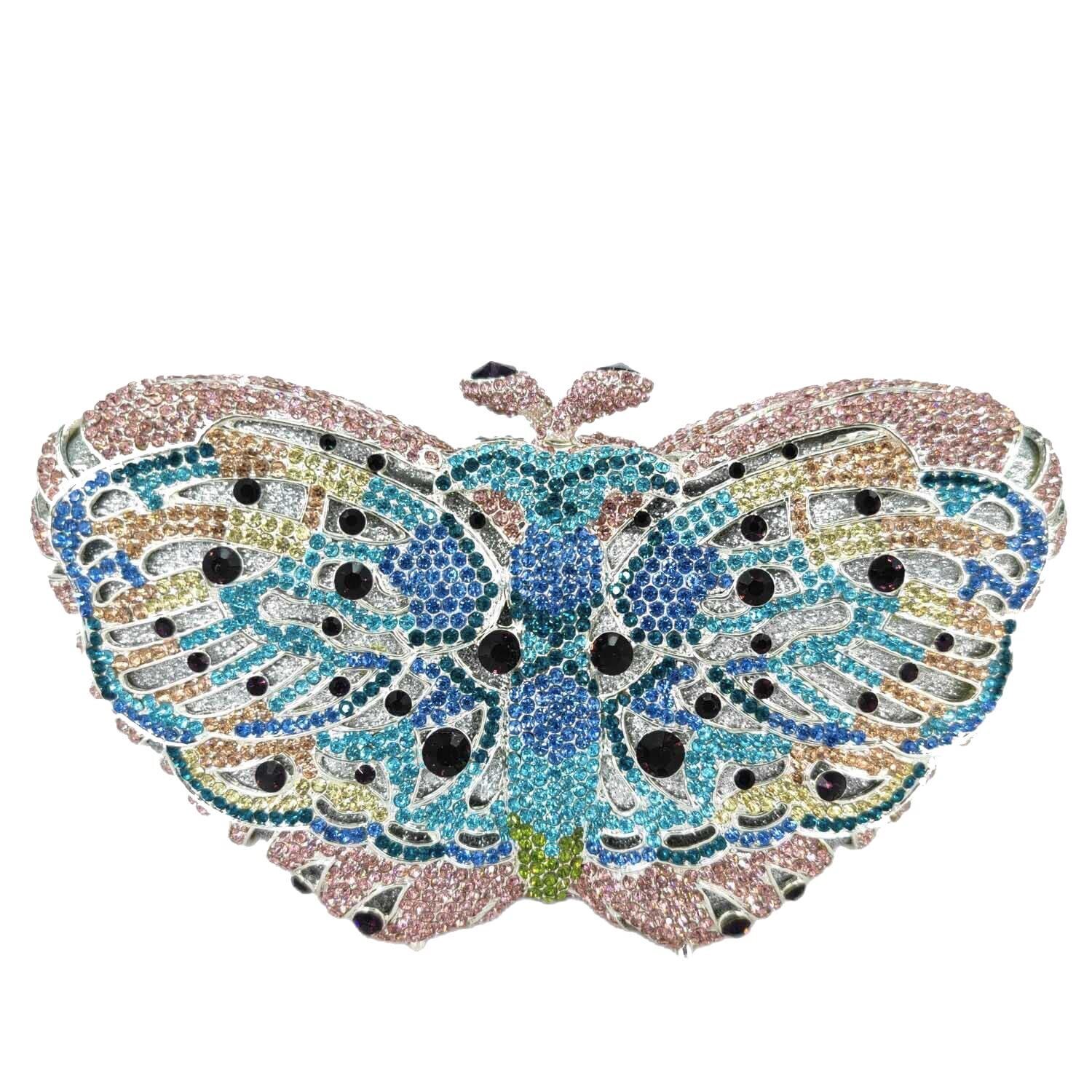 9437 Mini Butterfly Clutch Minaudiere Bag Rhinestone Evening Handbags